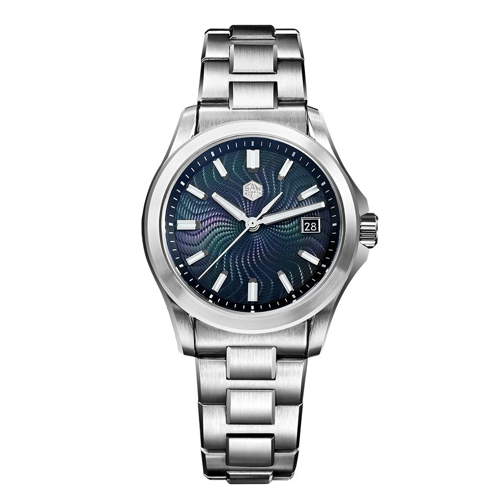 San Martin 39mm Mop Guilloche 9015 Automatic Men SN0150 – San