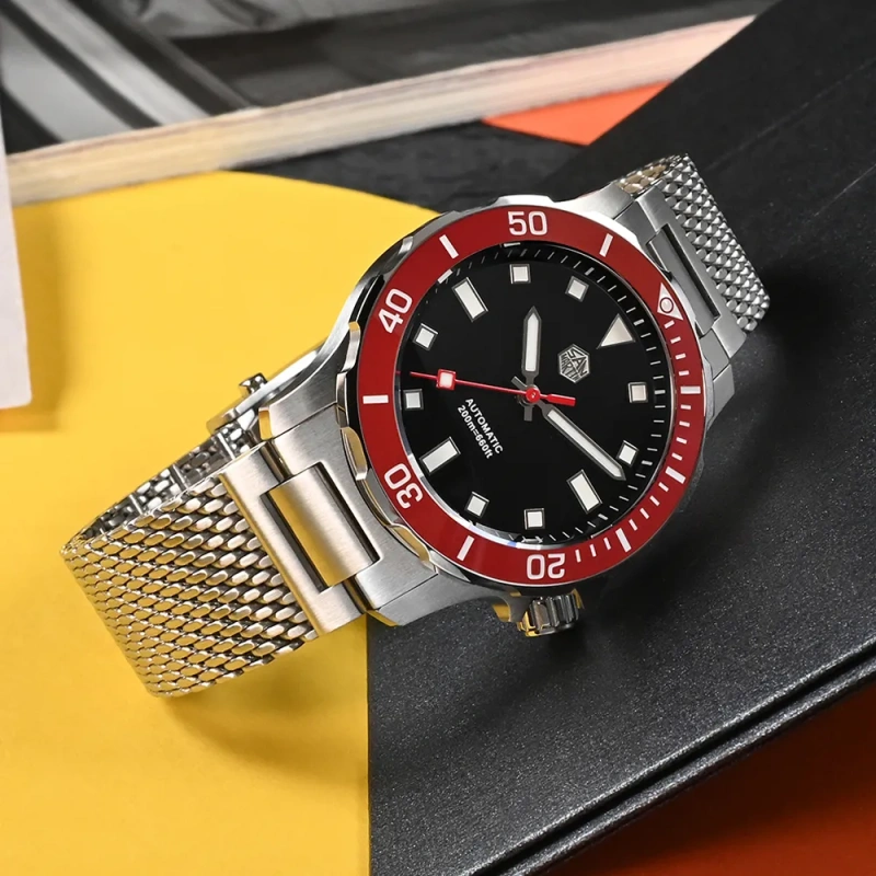 San Martin Original Design Divers Watch Milanese Bracelet SN085G-B