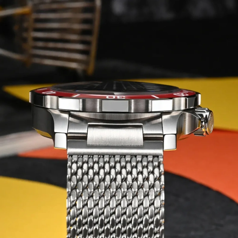 San Martin Original Design Divers Watch Milanese Bracelet SN085G-B
