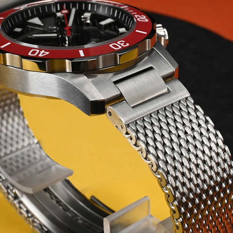 San Martin Original Design Divers Watch Milanese Bracelet SN085G-B