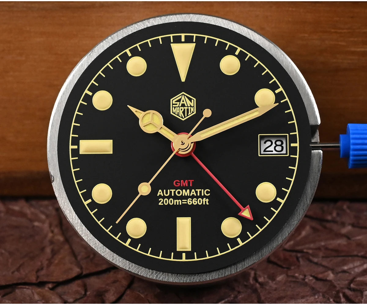 San Martin Vintage NH34 GMT Watch SN005-B1
