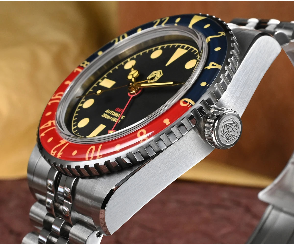 San Martin Vintage NH34 GMT Watch SN005-B1