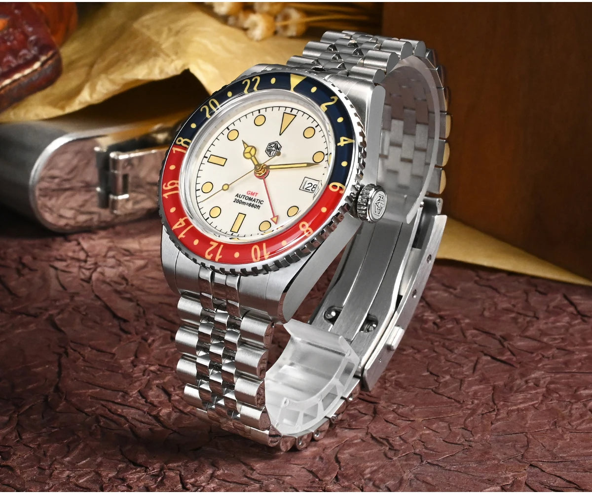 San Martin Vintage NH34 GMT Watch SN005-B1
