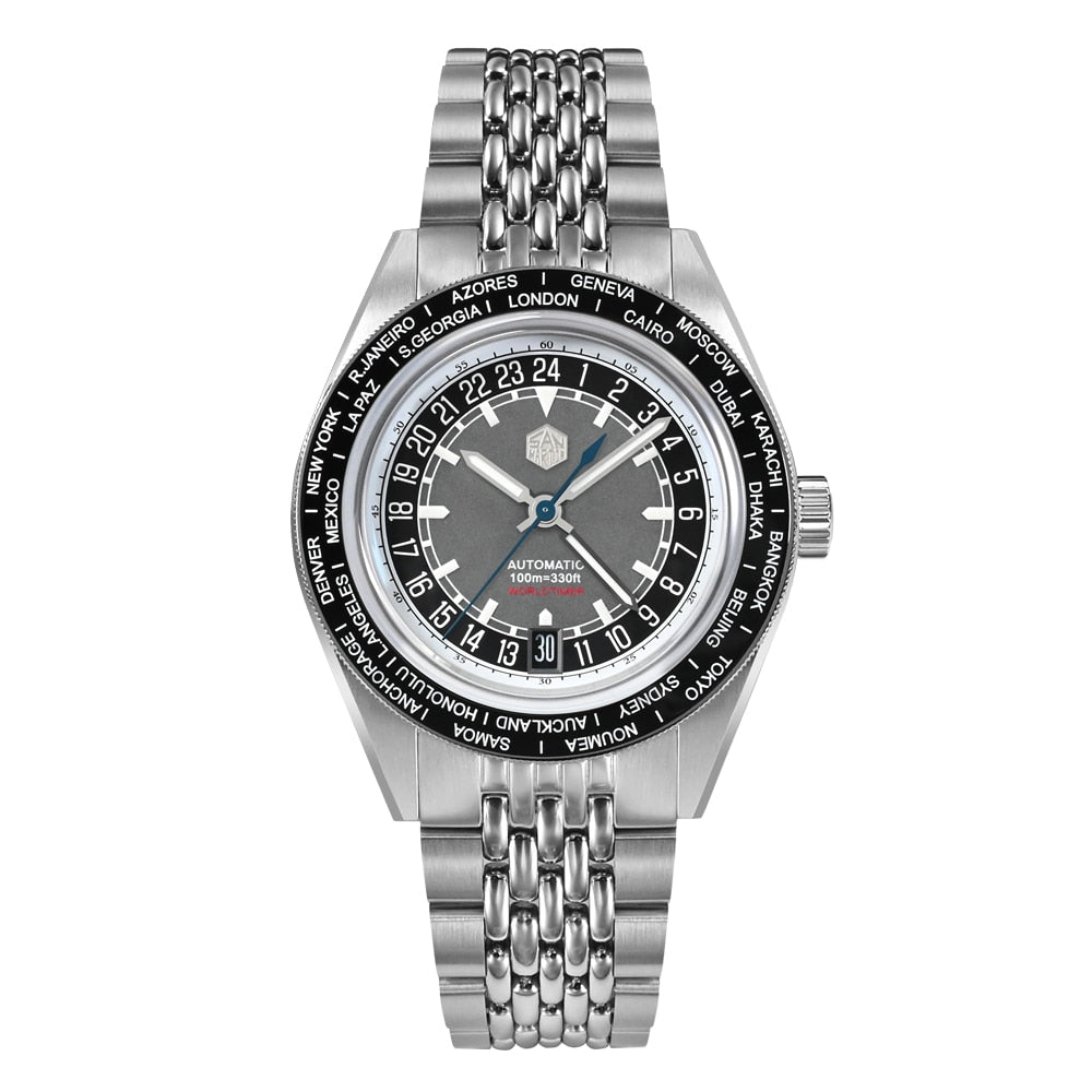 San Martin World Timer NH34 GMT Watch SN0116-G2