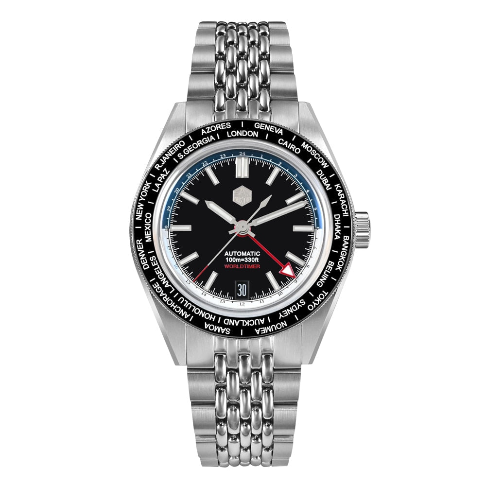 San Martin World Timer NH34 GMT Watch SN0116-G2
