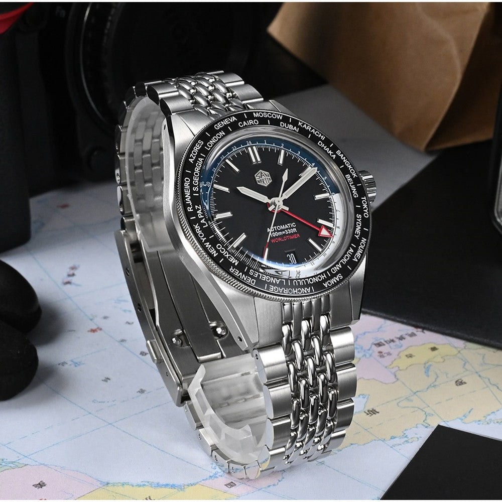 San Martin World Timer NH34 GMT Watch SN0116-G2