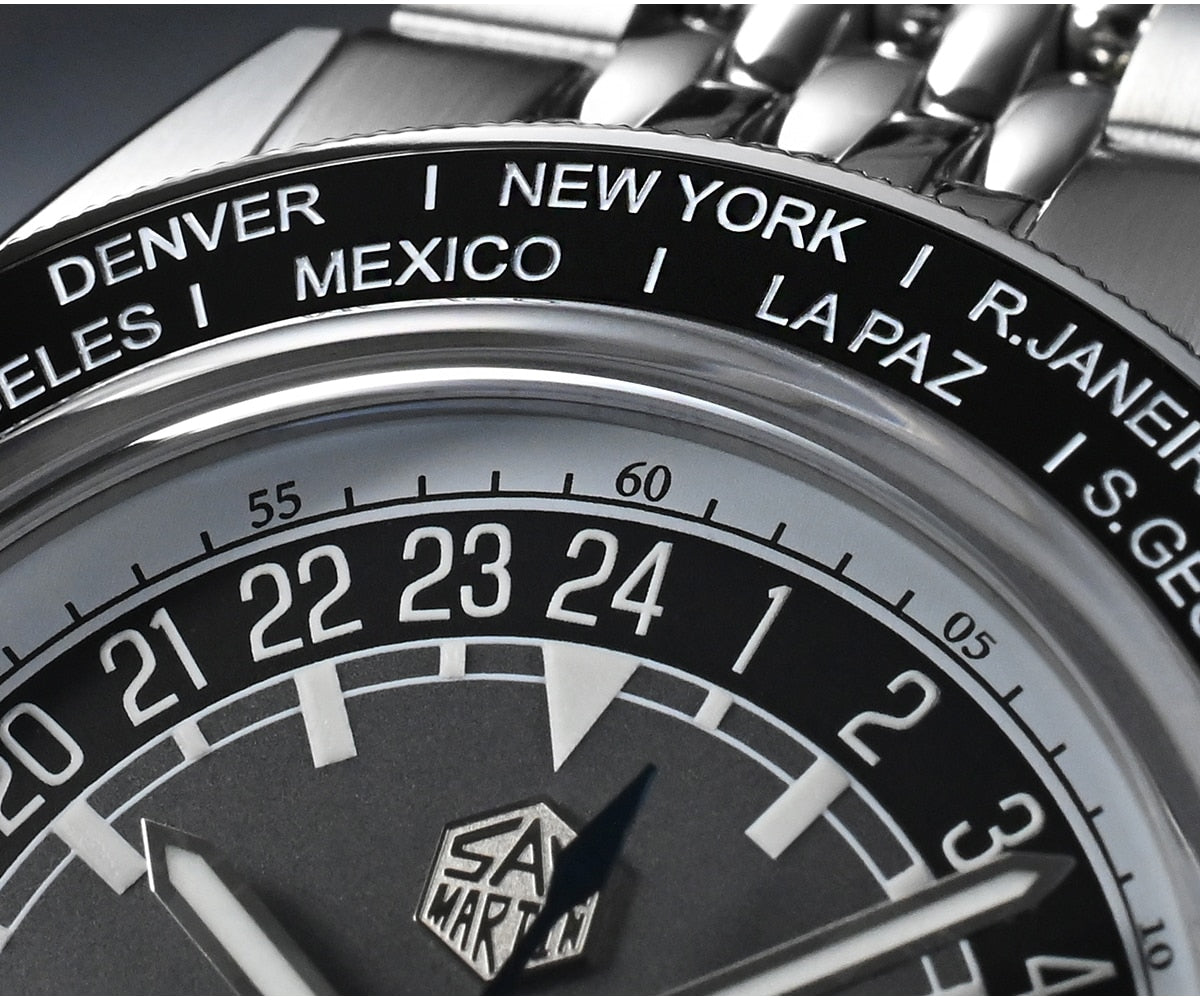 San Martin World Timer NH34 GMT Watch SN0116-G2