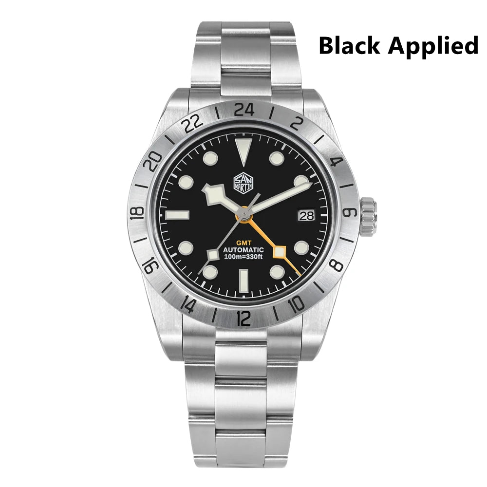 ★US Warehouse★San Martin 39mm BB NH34 GMT Watch SN0054-GE