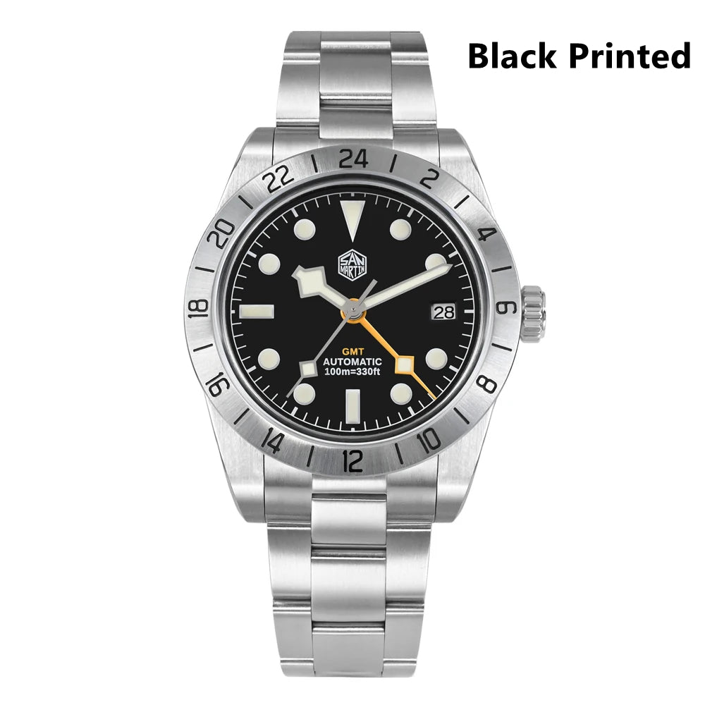 ★US Warehouse★San Martin 39mm BB NH34 GMT Watch SN0054-GE