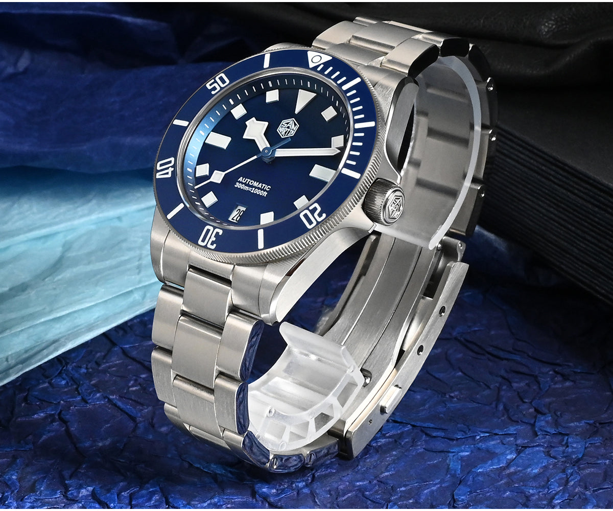 Watchdives x San Martin Titanium 39mm Dive Watch SN0121T-GB - Simple Chapter Ring