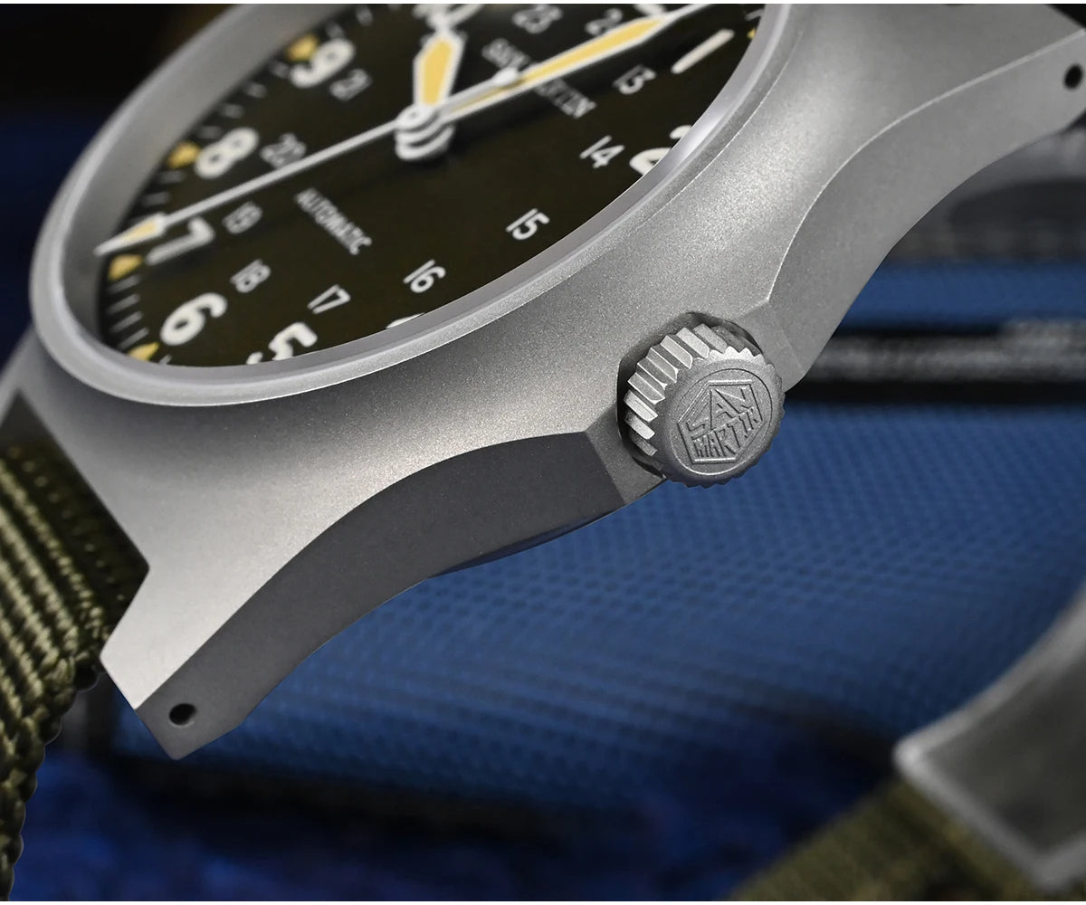 San Martin 38mm NH35 Retro Military Pilot Watch