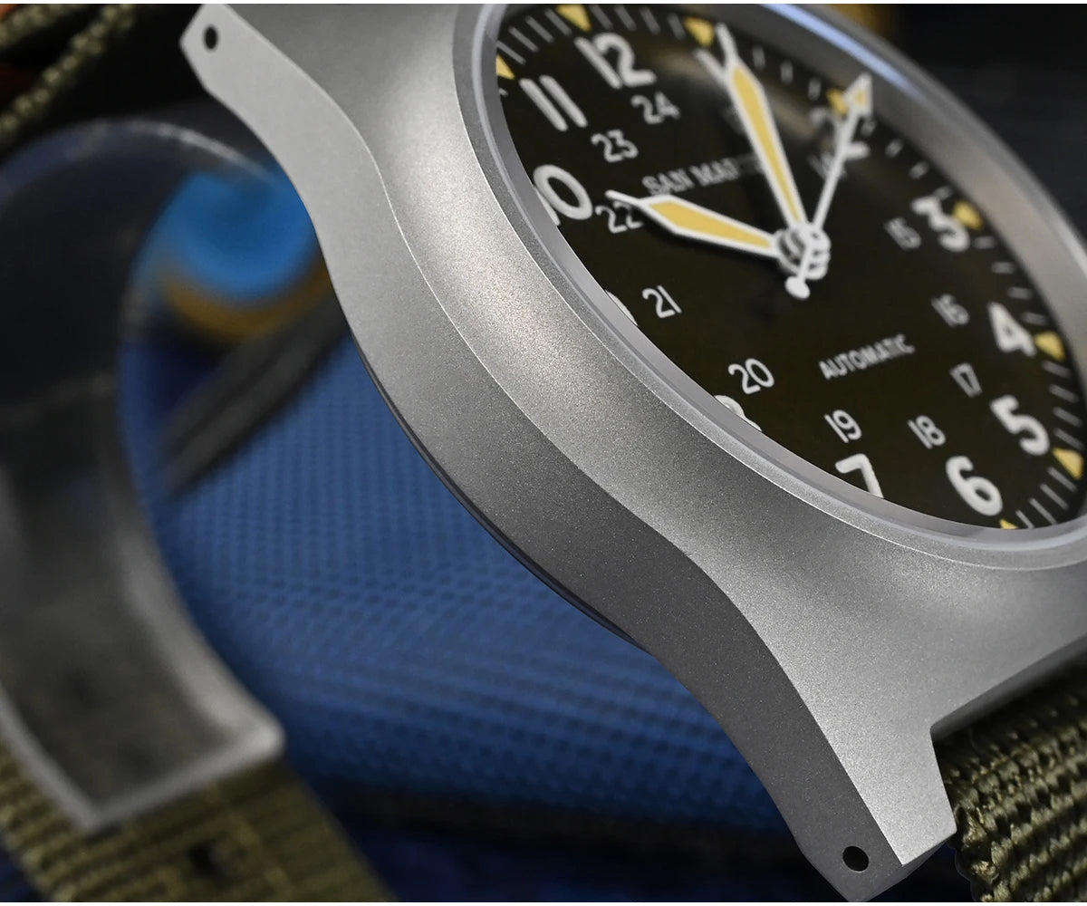 San Martin 38mm NH35 Retro Military Pilot Watch