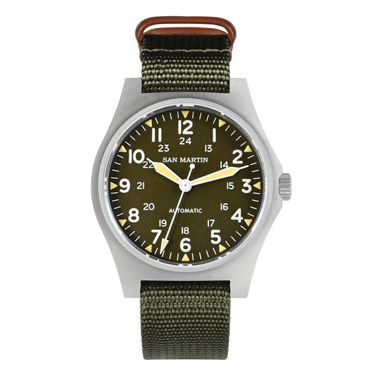 San Martin 38mm NH35 Retro Military Pilot Watch