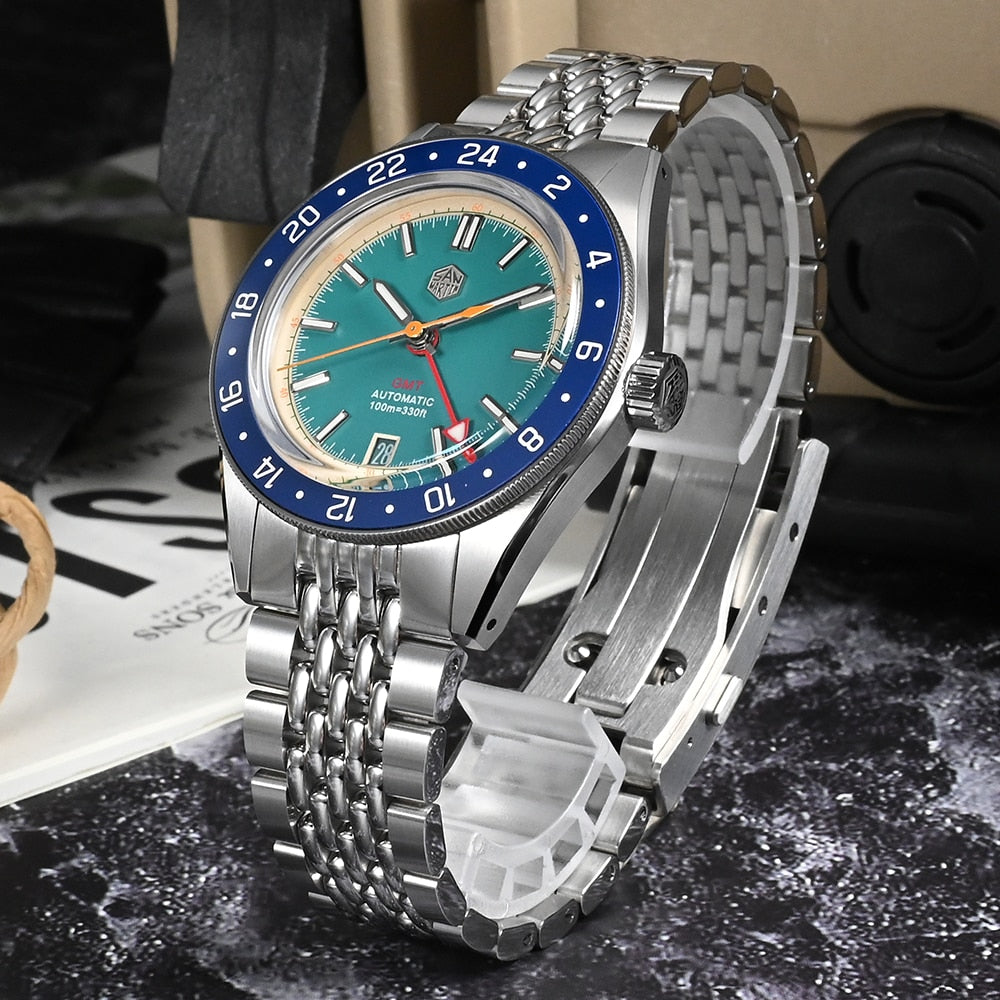 San Martin Original Design NH34 39.5mm GMT Watch SN0116