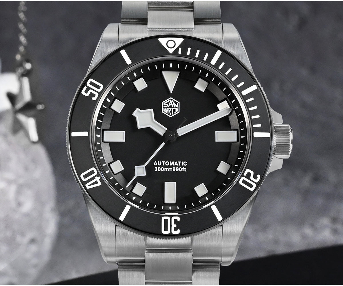 Watchdives x San Martin Classic 39mm Automatic Dive Watch SN0121G