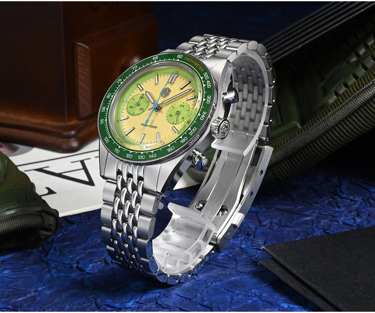 San Martin Original Design Chronograph VK64 Quartz Watch