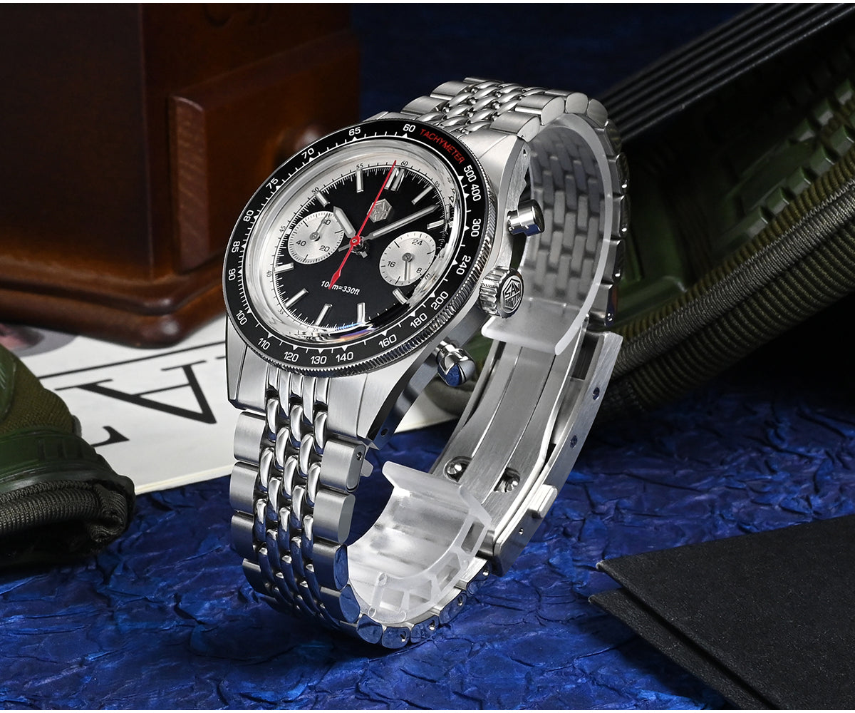 San Martin Original Design Chronograph VK64 Quartz Watch