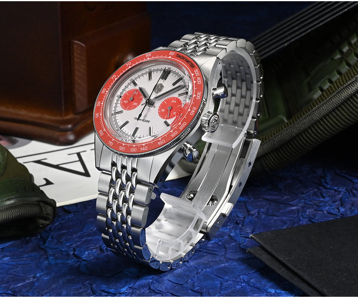San Martin Original Design Chronograph VK64 Quartz Watch