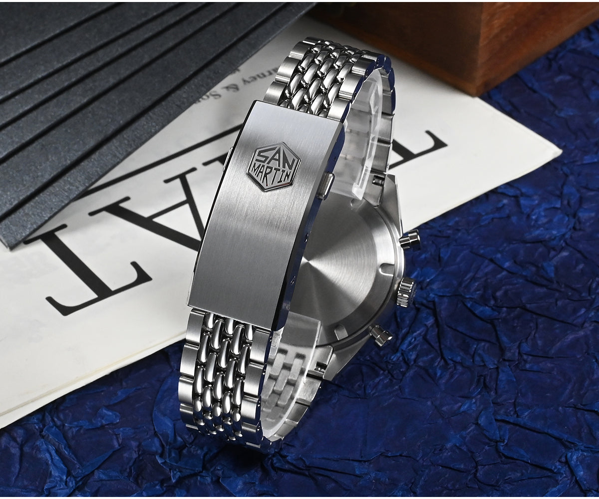 San Martin Original Design Chronograph VK64 Quartz Watch