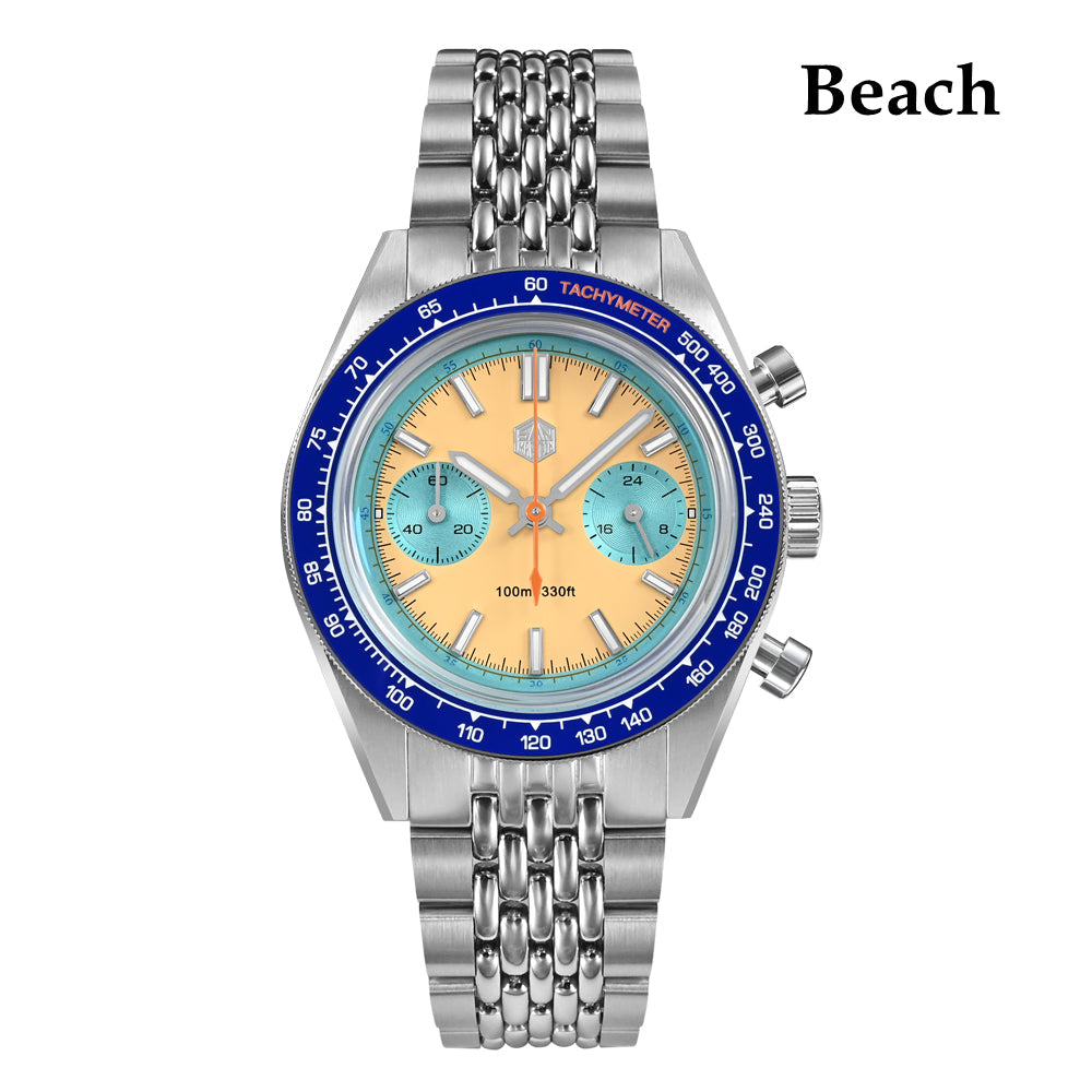 San Martin Original Design Chronograph VK64 Quartz Watch