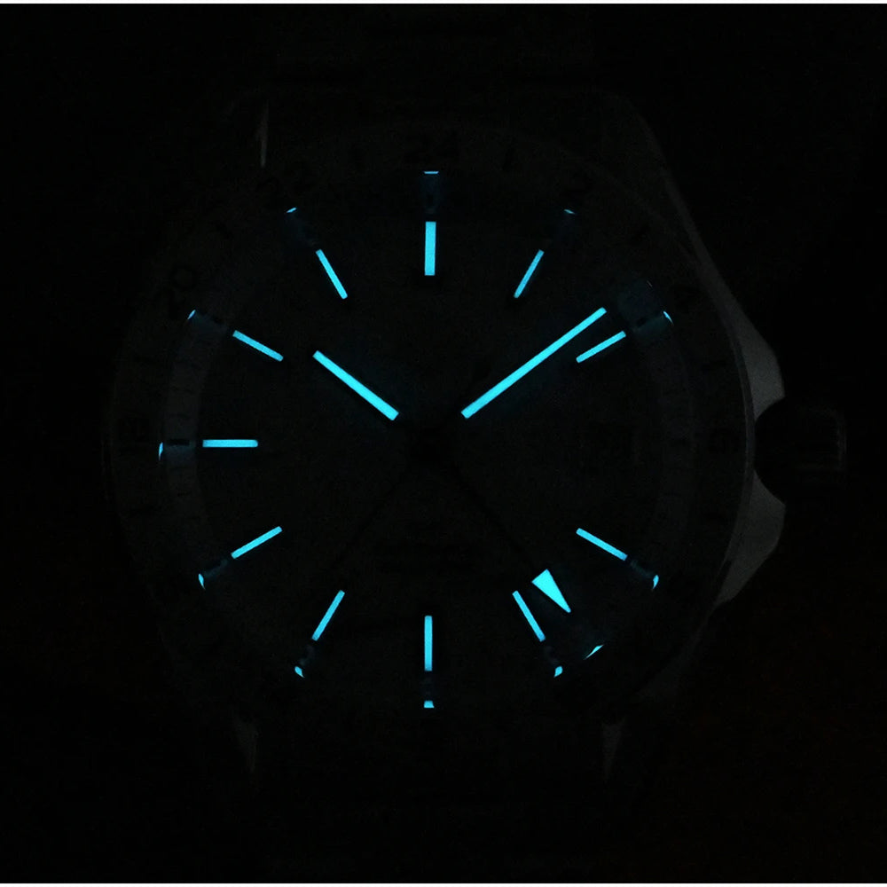 San Martin Aventurine Gemstone NH34 GMT Watch SN0129GB
