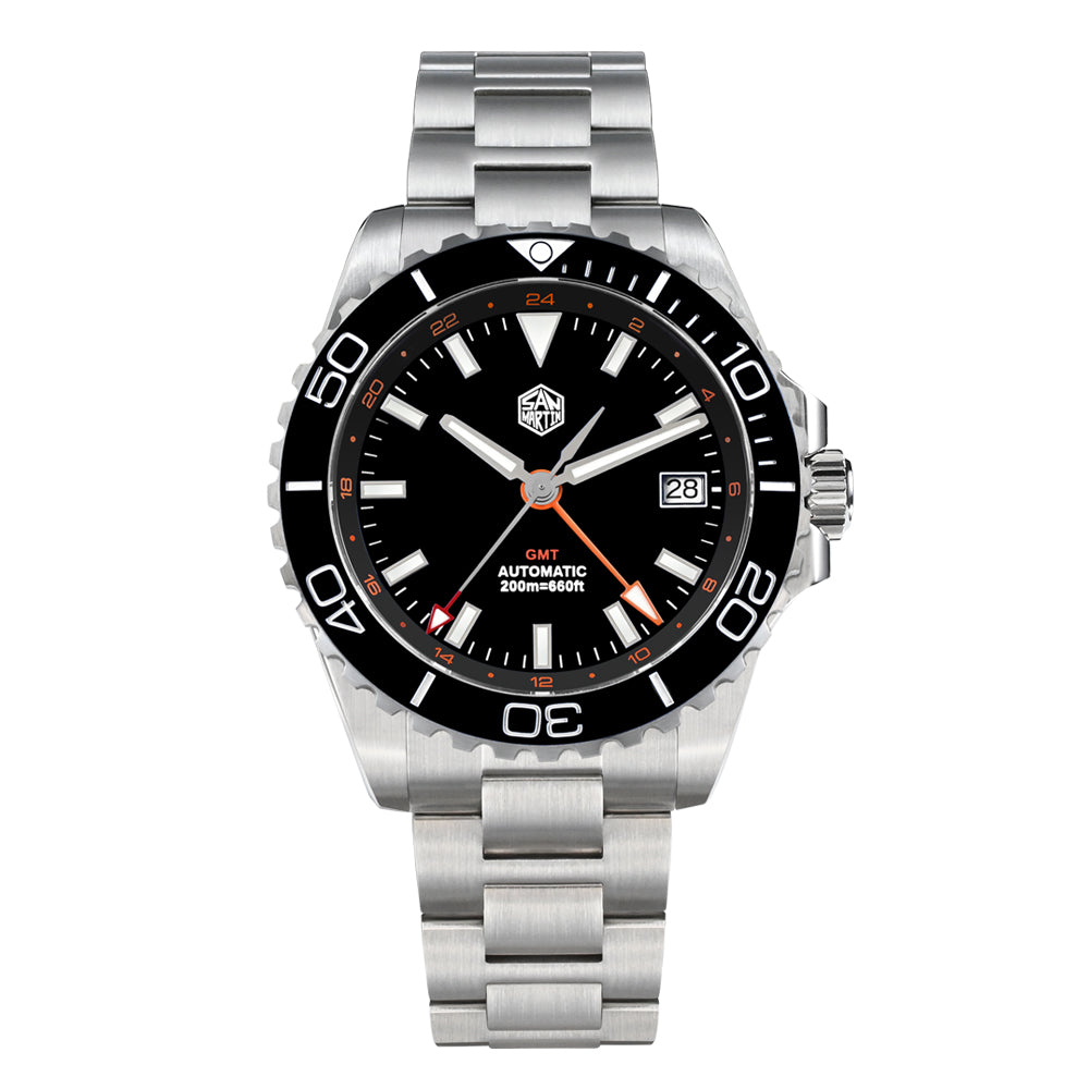 San Martin 39mm Diver GMT Watch SN0136