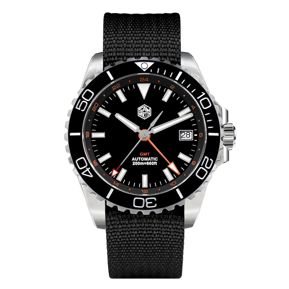 San Martin 39mm Diver GMT Watch SN0136