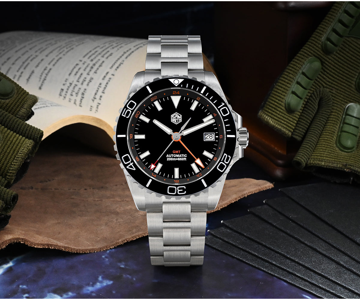 San Martin 39mm Diver GMT Watch SN0136