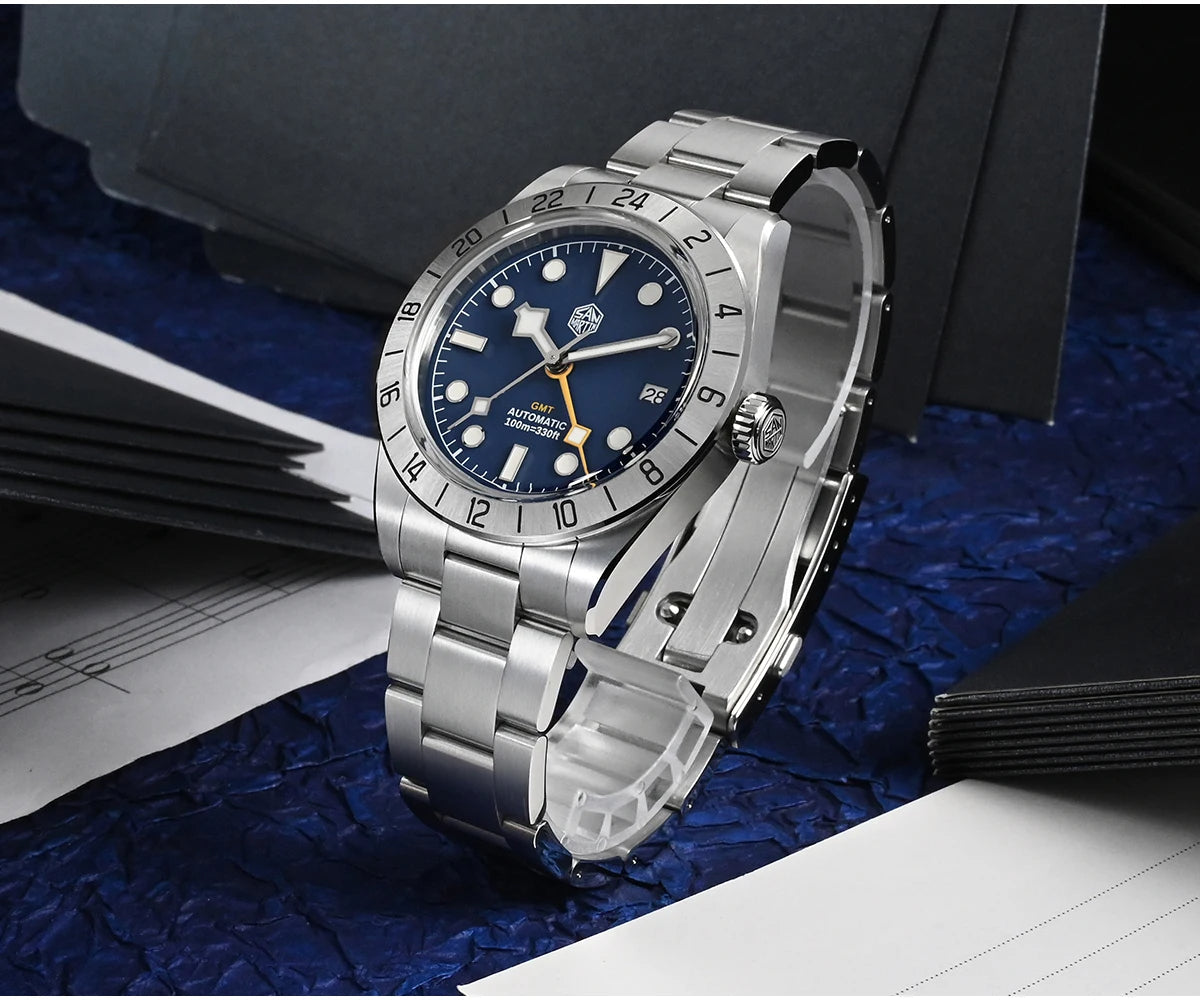 San Martin 39mm BB NH34 GMT Watch SN0054E