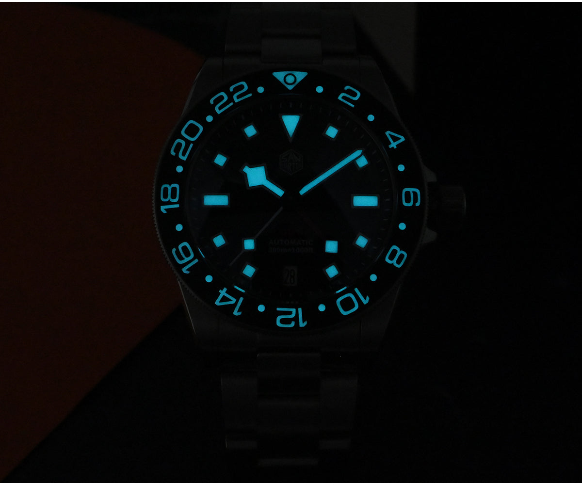 ★EU warehouse★Watchdives x San Martin Titanium NH34 GMT Watch SN0121TC