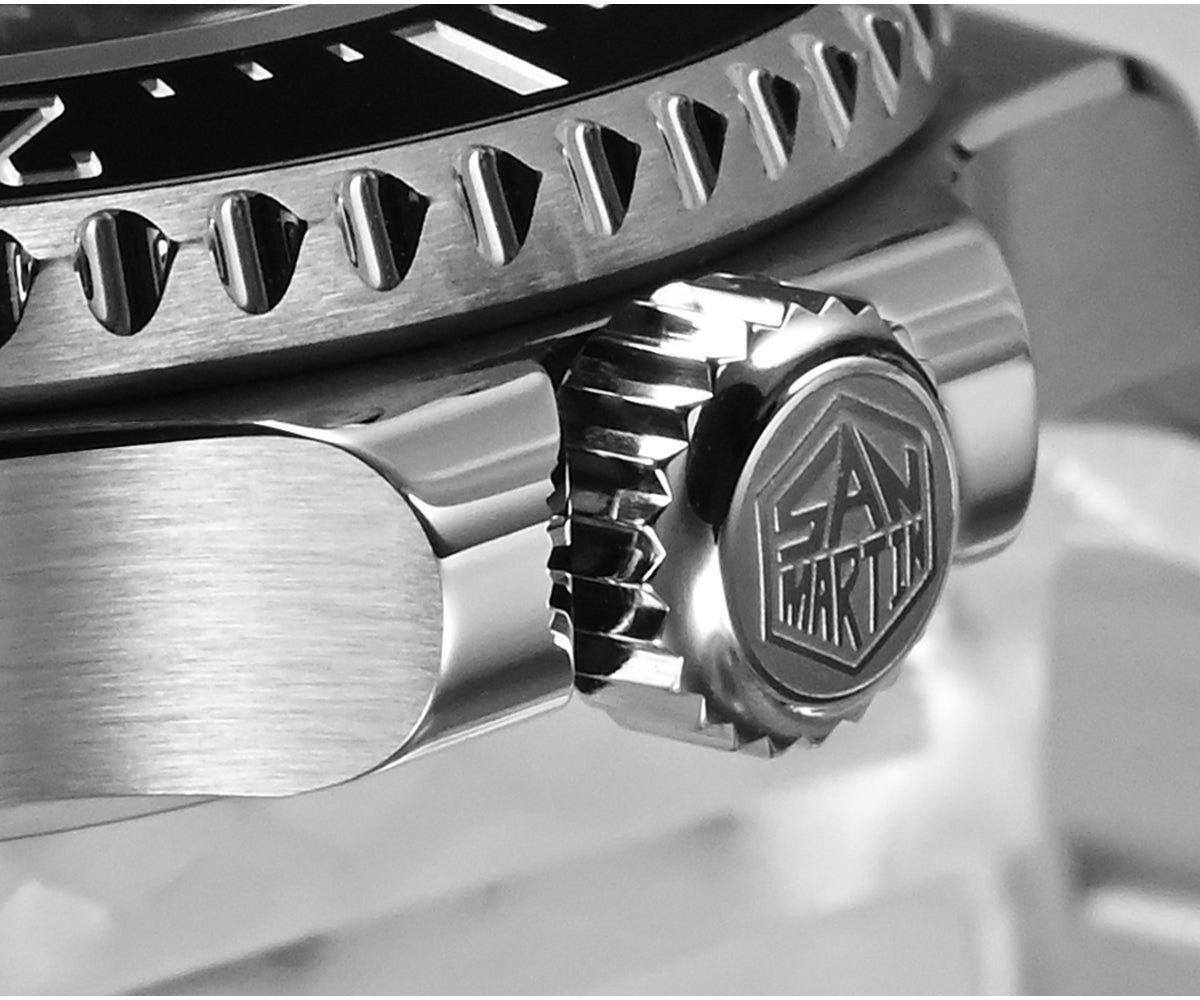 San Martin Stainless Steel Modern Sub Dive Watch SN0111G