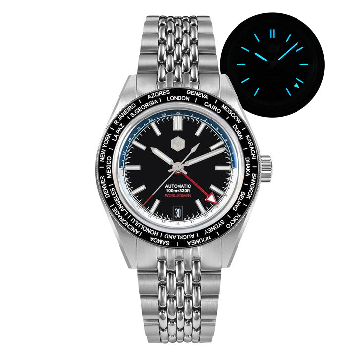 San Martin World Timer NH34 GMT Watch SN0116-G2