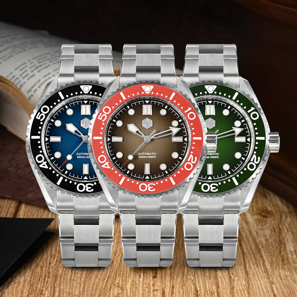 San Martin Gradient Dial Vintage Dive Watch SN036B