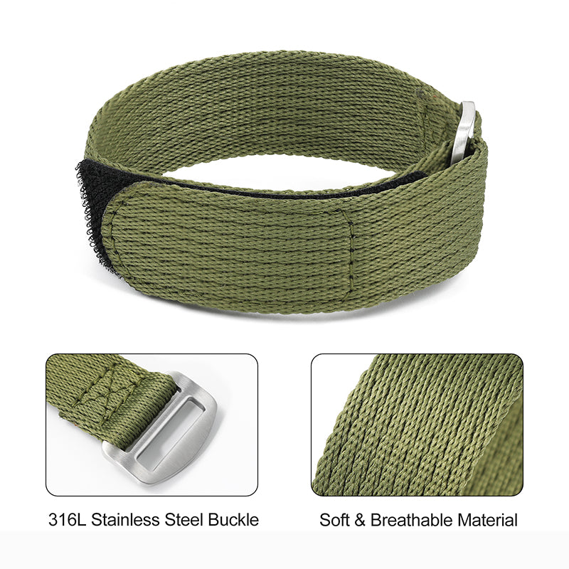 Magic Tape Soft Nylon Watchband 20mm/22mm