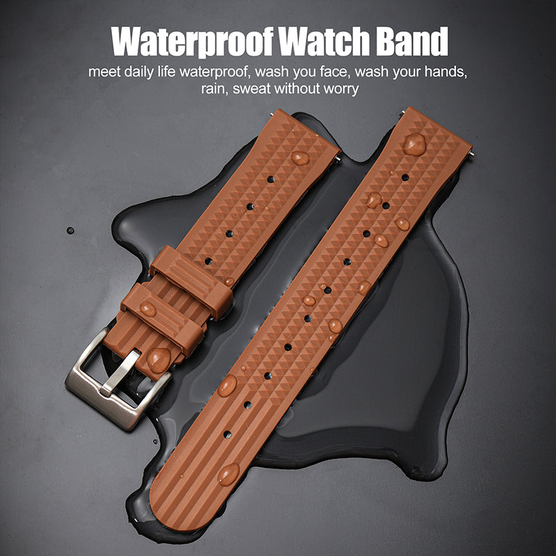 ★Special Offer★Watchdives Soft Waffle Rubber Dive Strap