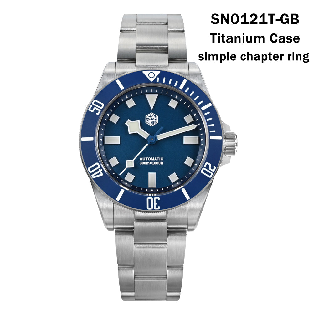 Watchdives x San Martin Titanium 39mm Dive Watch SN0121T-GB - Simple Chapter Ring