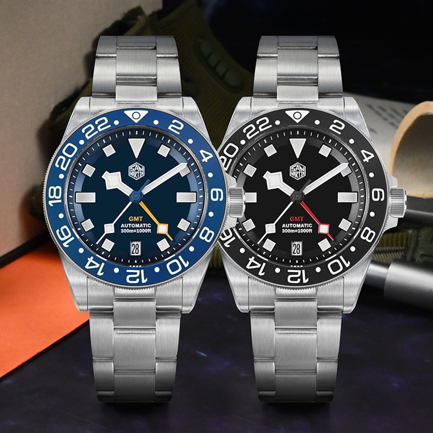 ★EU warehouse★Watchdives x San Martin Titanium NH34 GMT Watch SN0121TC