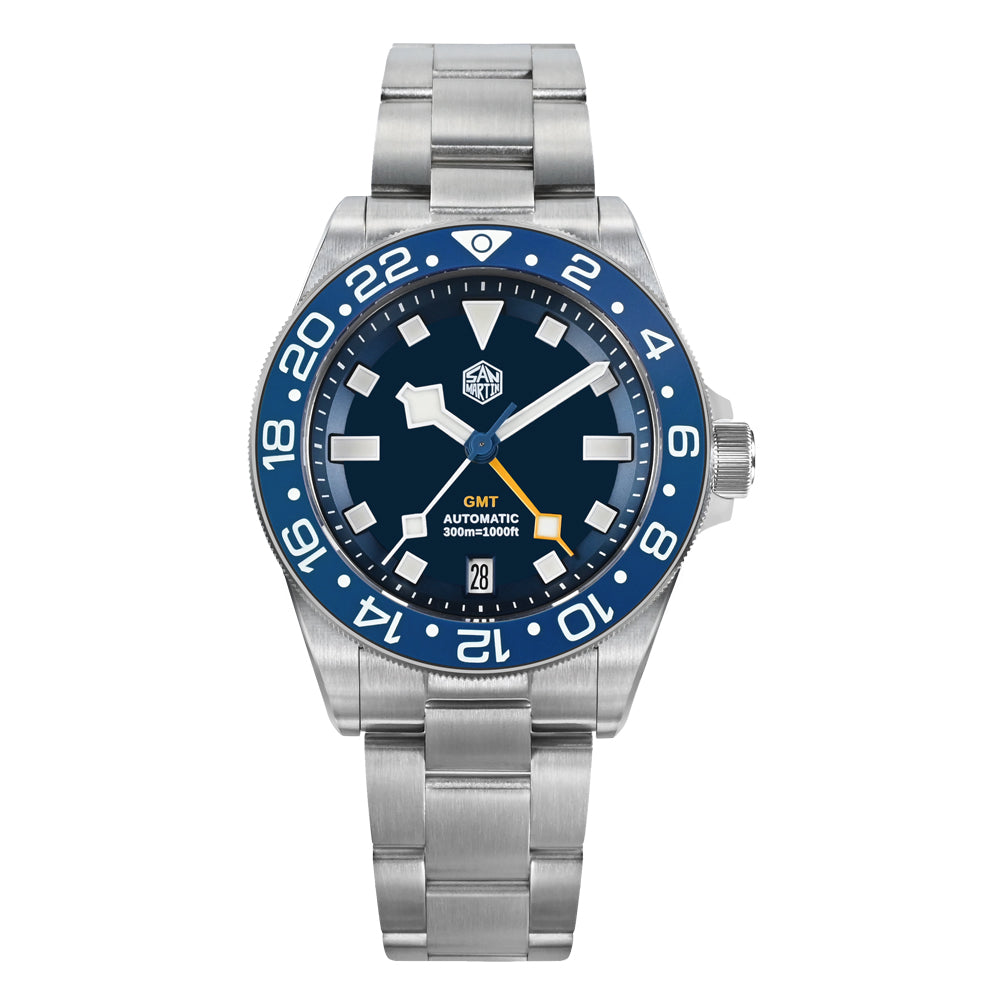 ★EU warehouse★Watchdives x San Martin Titanium NH34 GMT Watch SN0121TC