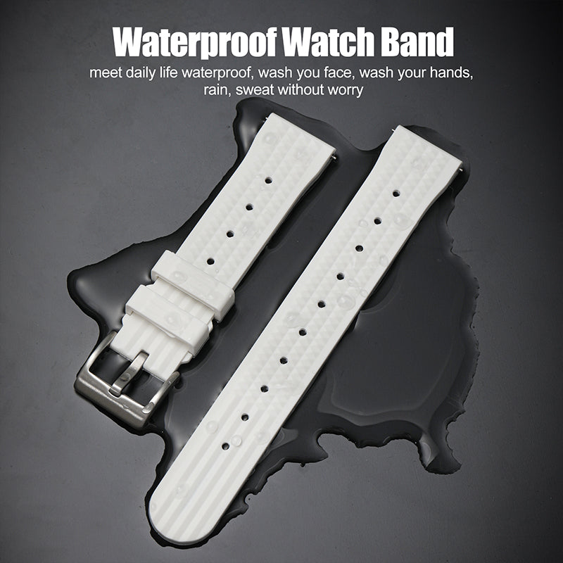 ★Special Offer★Watchdives Soft Waffle Rubber Dive Strap