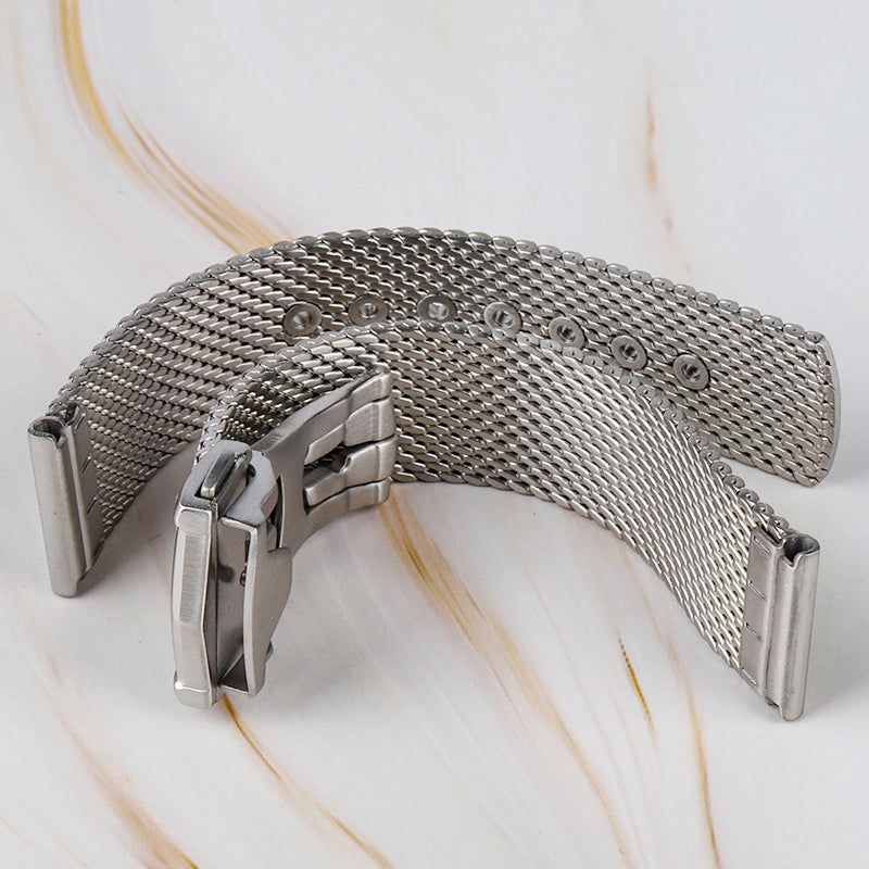 Hole Adjustable Mesh Watch Straps 18mm/20mm/22mm