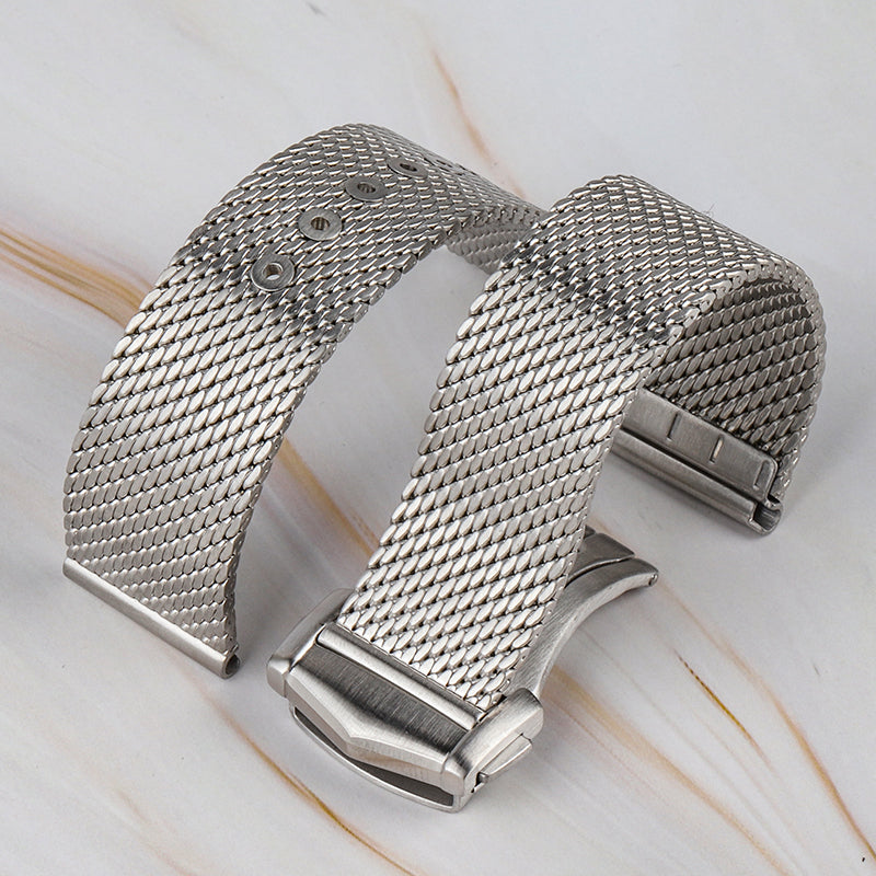 Hole Adjustable Mesh Watch Straps 18mm/20mm/22mm