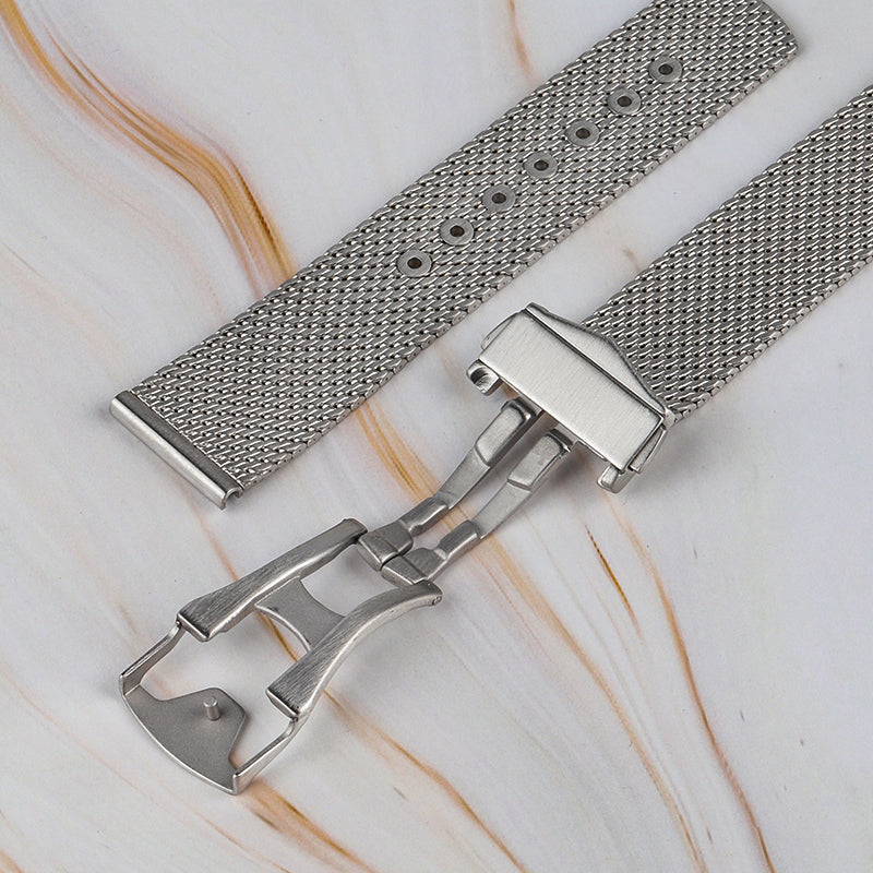 Hole Adjustable Mesh Watch Straps 18mm/20mm/22mm