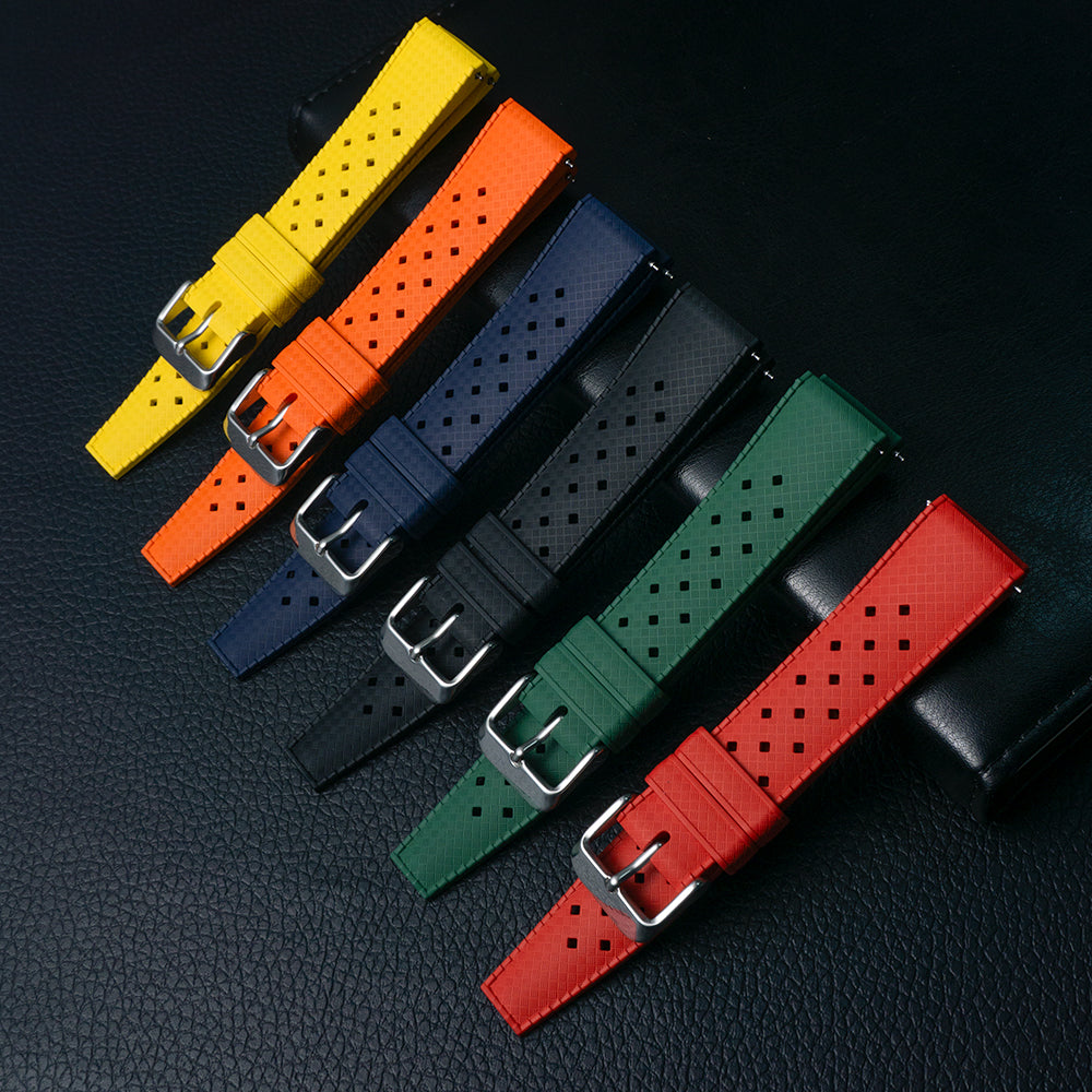 Premium-Grade Tropical FKM Rubber Watch Strap