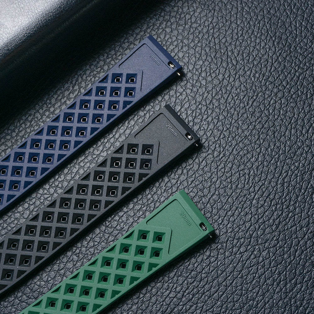 Premium-Grade Tropical FKM Rubber Watch Strap