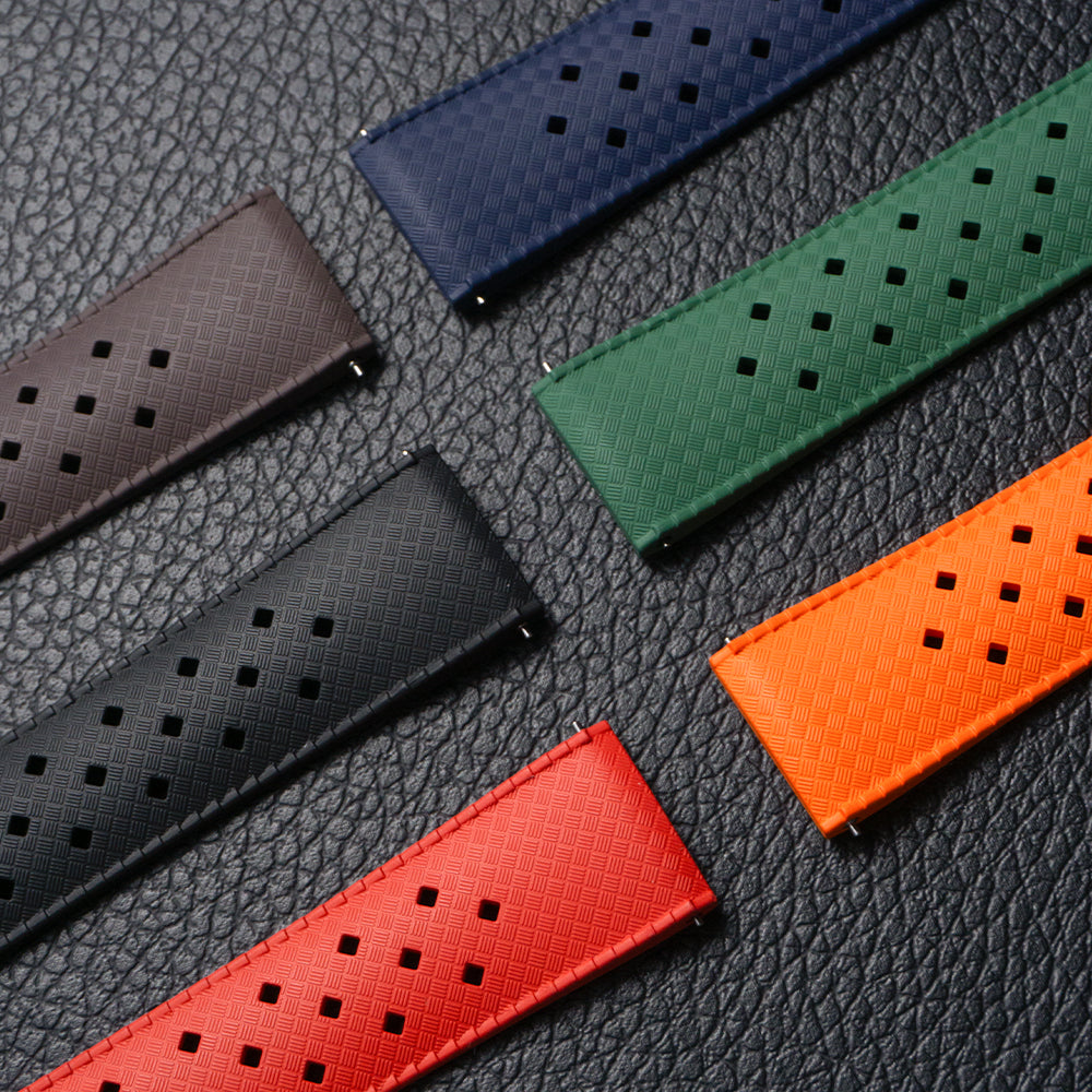 Premium-Grade Tropical FKM Rubber Watch Strap