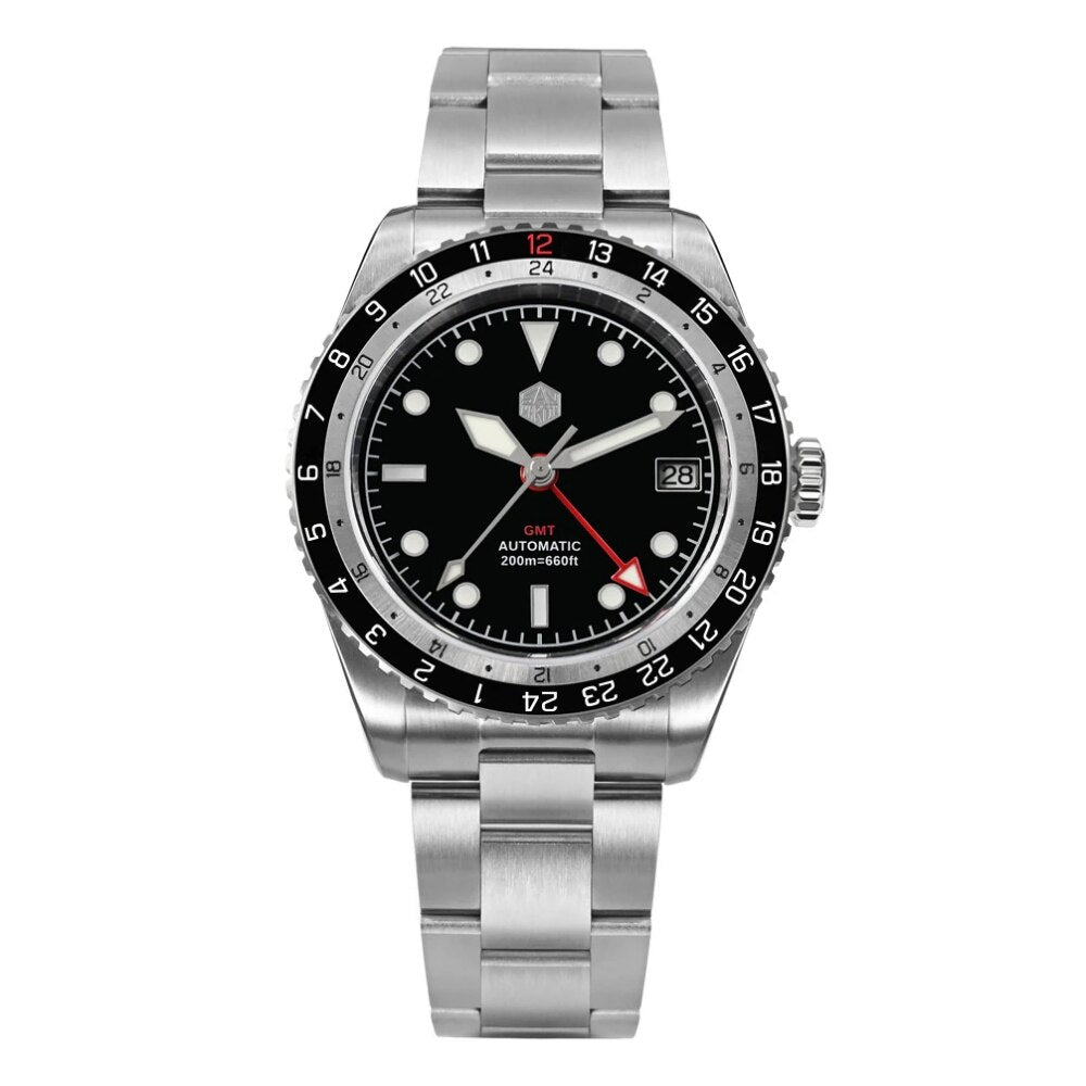 San Martin Bidirectional Bezel GMT Watch SN0112-G