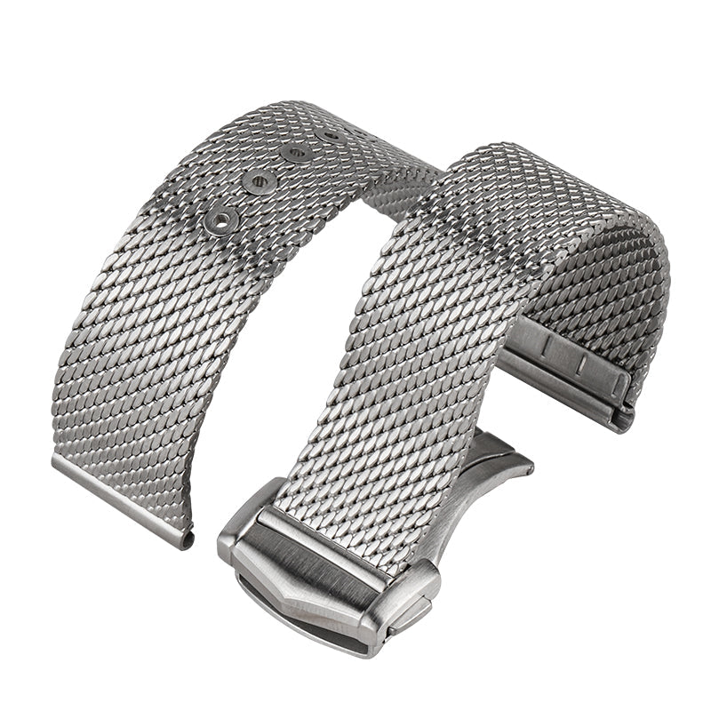 Hole Adjustable Mesh Watch Straps 18mm/20mm/22mm
