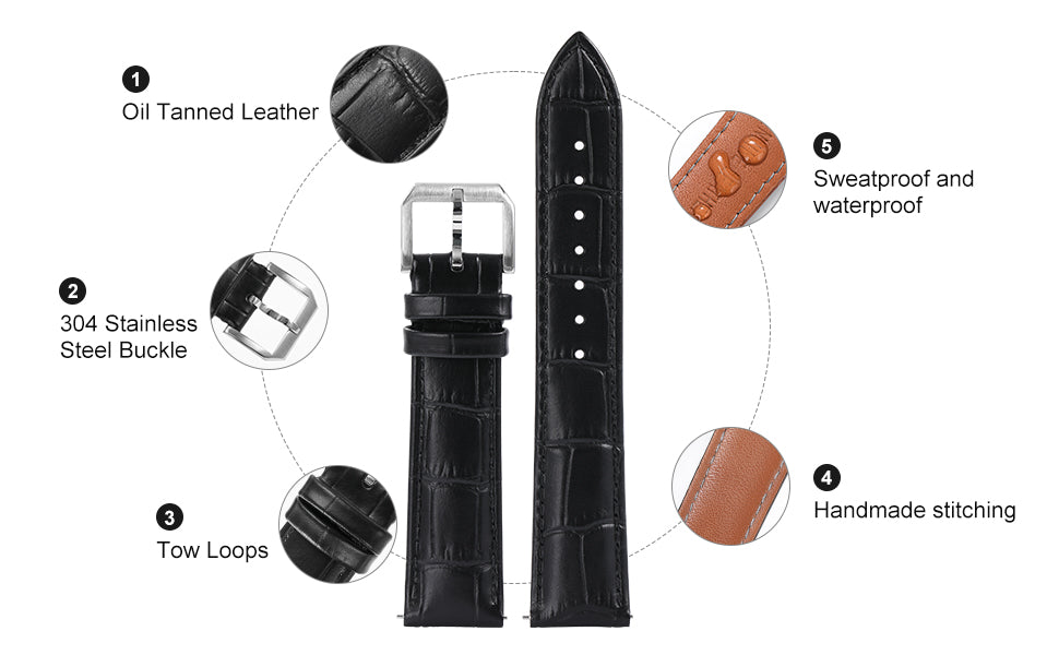 Easy Release Soft Leather Band