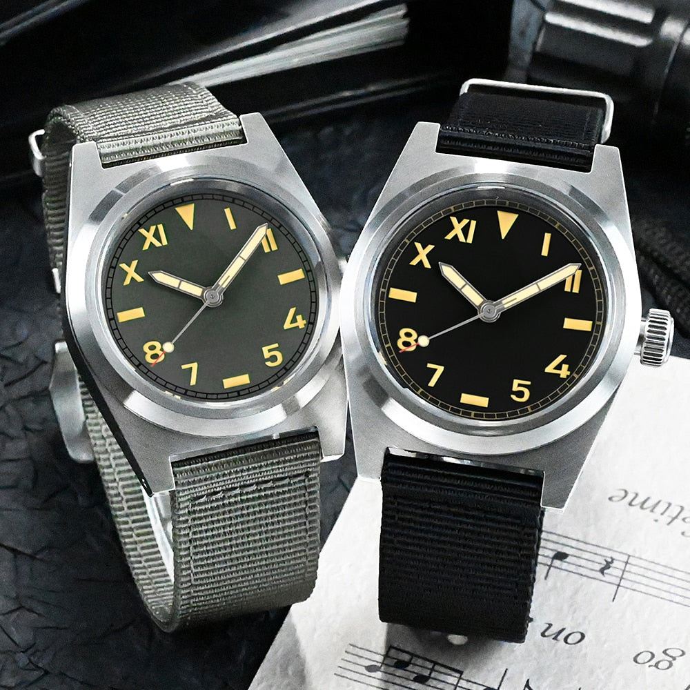 ★Flash Sale★San Martin 38mm Vintage Military Enthusiasts Diving Watch SN031