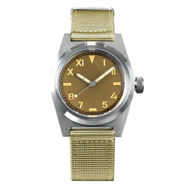 ★Flash Sale★San Martin 38mm Vintage Military Enthusiasts Diving Watch SN031